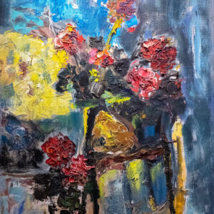 Geraniums in the twilight-Asia Feoktistova