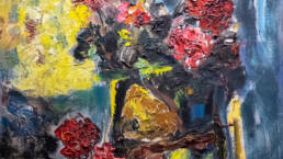 Geraniums in the twilight-Asia Feoktistova